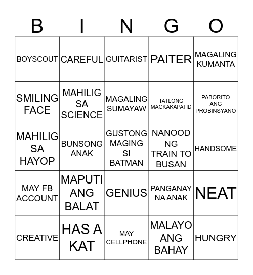 Bingo Card