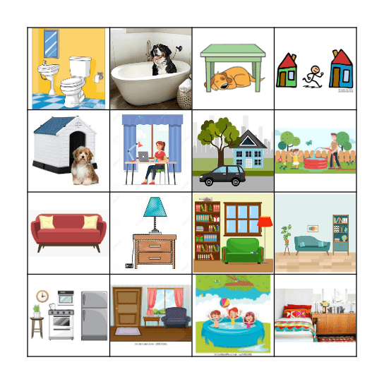 Las preposiciones Bingo Card