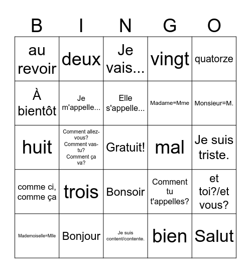 Charlie Bentzoni Bingo Card