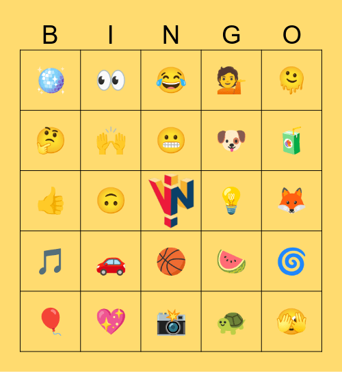 Emoji Bingo Card
