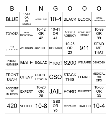 RADIO TALK BINGO Card