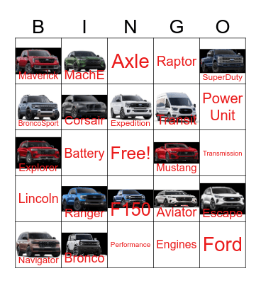 Ford Bingo Card