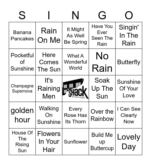 April Showers Bingo Card