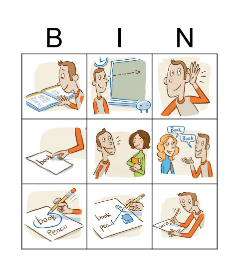 Classroom Directions Bingo Card