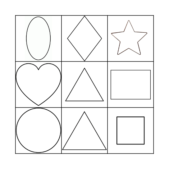 Shape Bingo Card