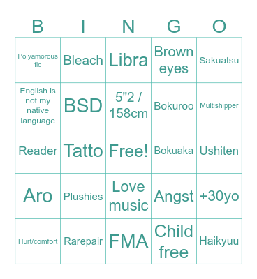Dey Bingo Card