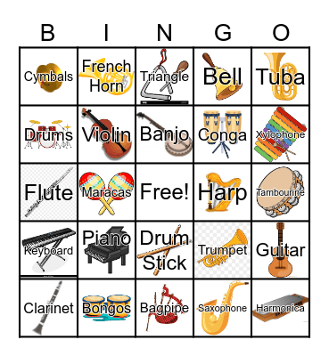 Sounds Like Bingo Card