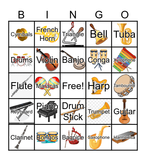 Sounds Like Bingo Card