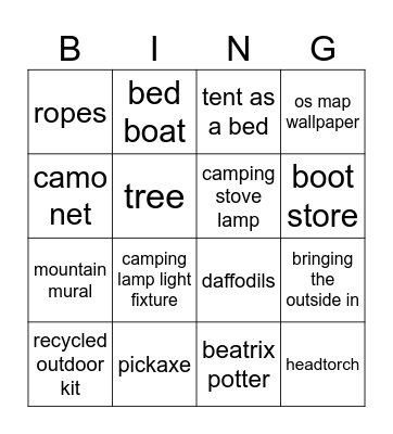 Design Masters Bingo Card