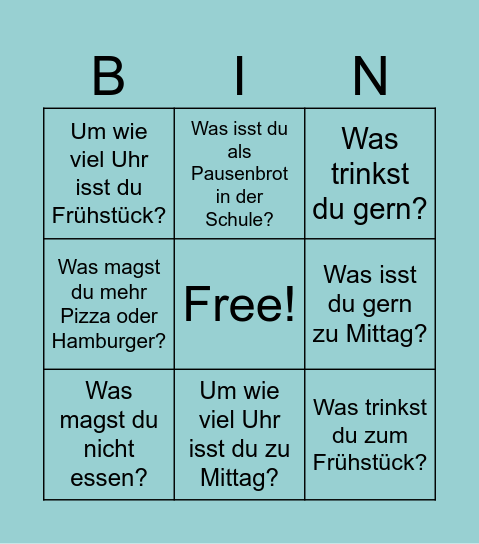 Essen Bingo Card