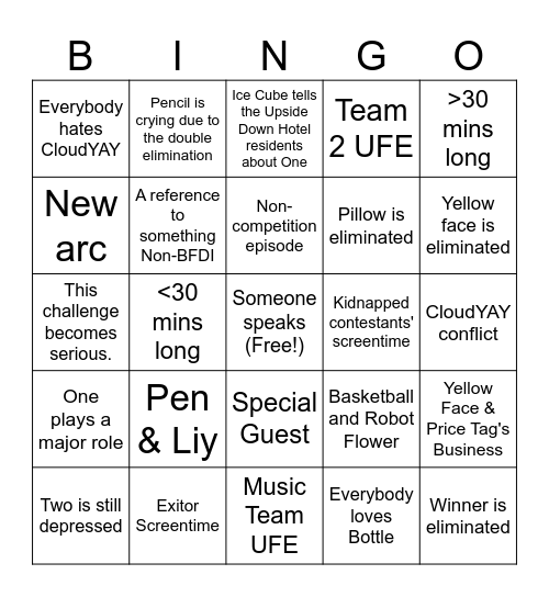 TPOT 17 Bingo Card