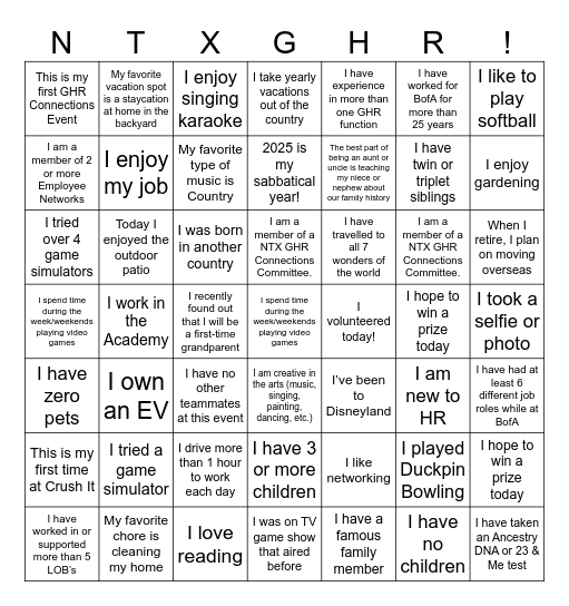 Crush It  Mid -Year Event Bingo Card