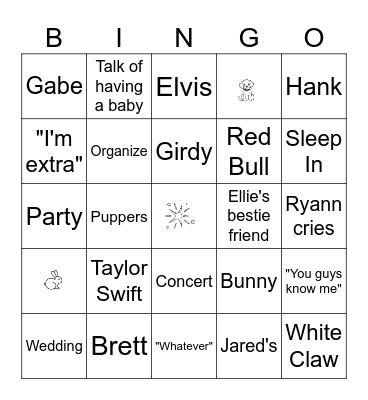 All About Ryann Bingo Card