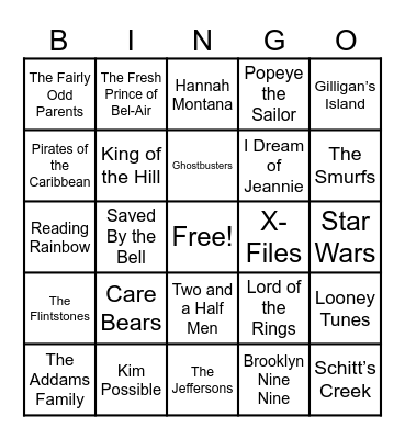 📺Theme Songs📺 Bingo Card
