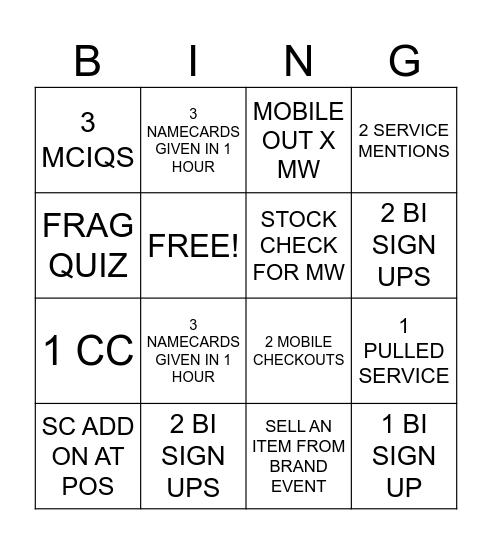 HAPPY PROMO!!!!! Bingo Card