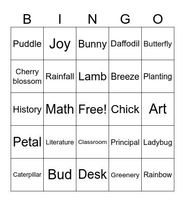 eDL Spring Bingo Card