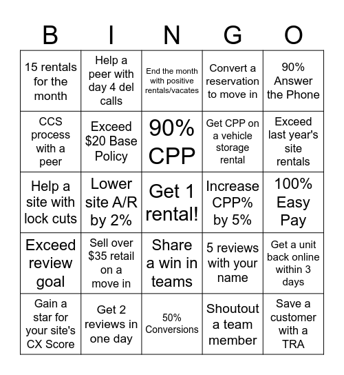 ESS Bingo Card