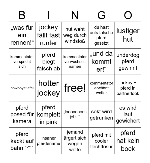 jannis großes geburtstagsbingo Card