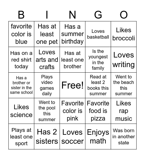 Who Are My Pyramid Sisters Bingo Card
