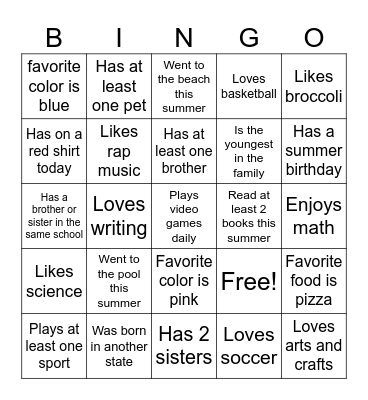 Who Are My Pyramid Sisters Bingo Card