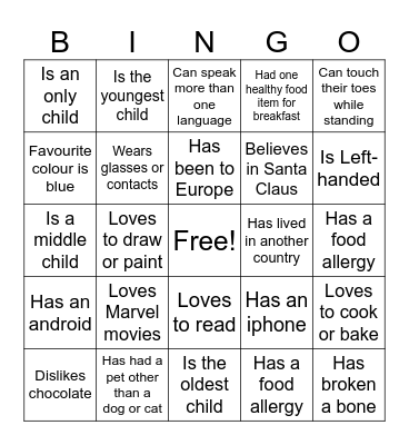 Bingo Card