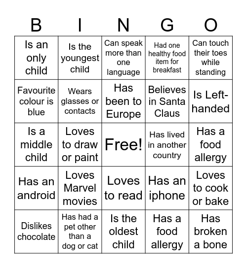 Bingo Card