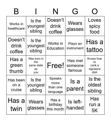 Who Are My Pyramid Sisters Bingo Card