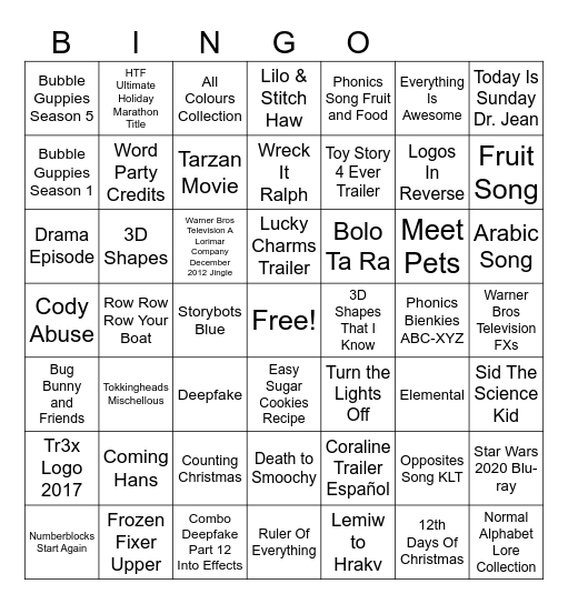 2008-2025 Bingo Card