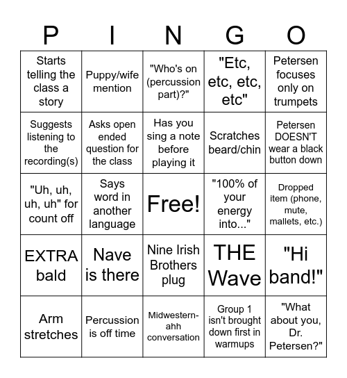 PINGO V3!!! Bingo Card