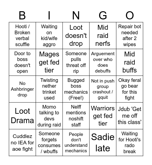 Scarlet Enclave bingo Card
