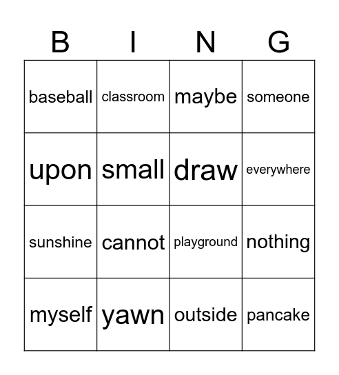 Module 9 Week 1 Bingo Card