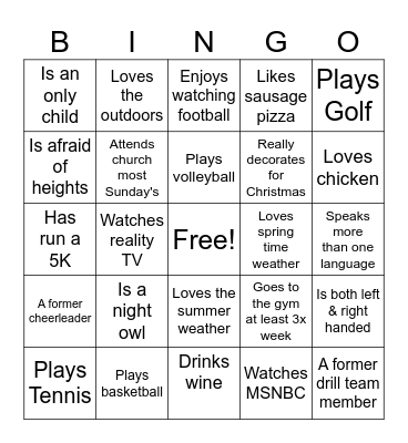 Who Are My Pyramid Sisters Bingo Card