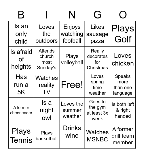 Who Are My Pyramid Sisters Bingo Card