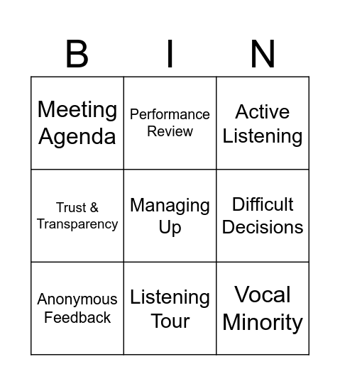 Communication Strategy Bingo! Bingo Card