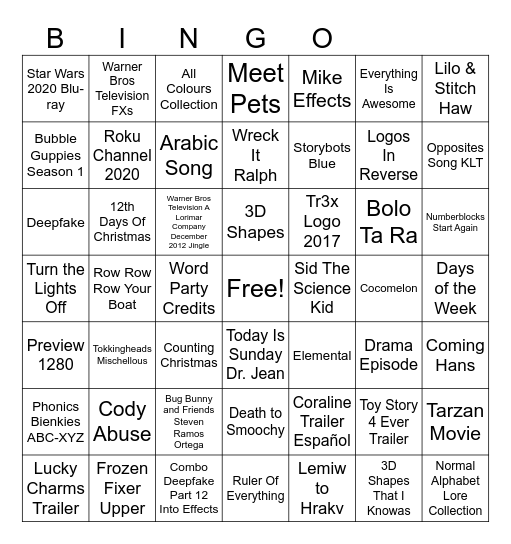 2008-2025 Bingo Card