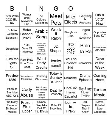 Lemiw 48 Holiday Bingo Card