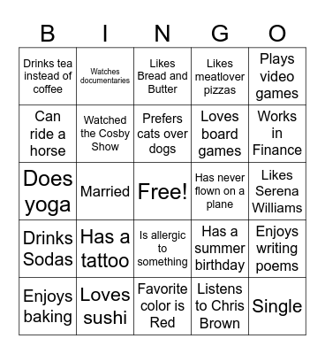 Who Are My Pyramid Sisters Bingo Card