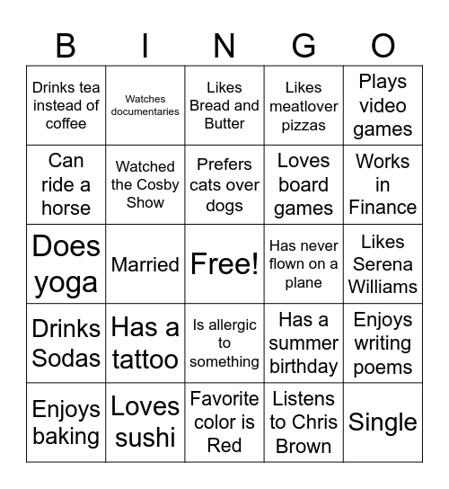 Who Are My Pyramid Sisters Bingo Card