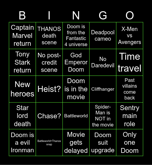 Bingo Card