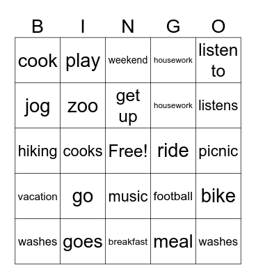 VA class Bingo Card