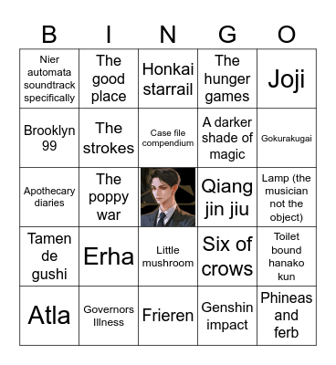 Candy media bingo Card