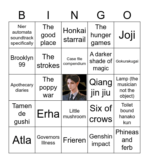 Candy media bingo Card
