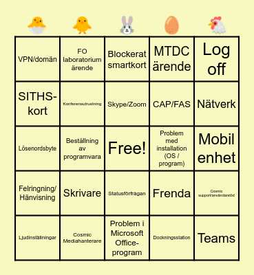 ⋆P⋆ ⋆å⋆ ⋆s⋆ ⋆k⋆  ⋆b⋆ ⋆i⋆ ⋆n⋆ ⋆g⋆ ⋆o⋆ Bingo Card
