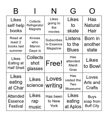 Who Are My Pyramid Sisters Bingo Card