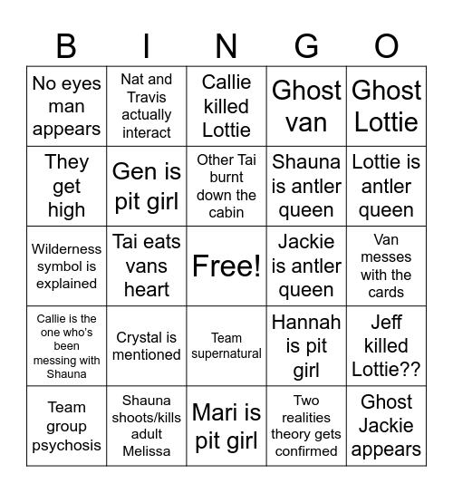 Yellow jackets Bingo Card