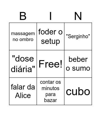 Bingo Bruno Bingo Card