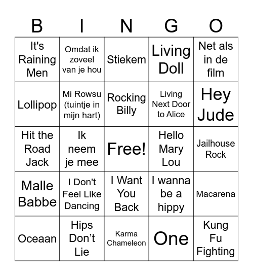 Bingo Titel 1 Bingo Card