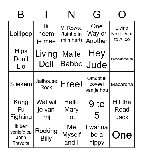 Bingo Titel 1 Bingo Card