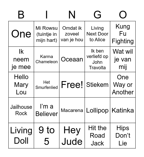 Bingo Titel 1 Bingo Card