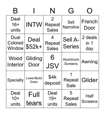 RBA Bingo Card